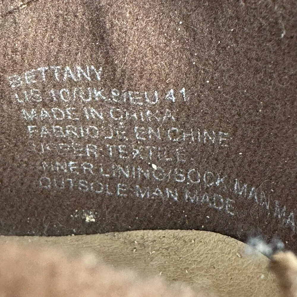 JustFab Women’s Brown Strappy Ankle Booties US 10 Block Heel Zip Back Pre-Owned - Picture 8 of 8